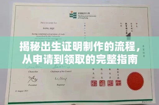 谷城揭秘出生证明制作的流程，从申请到领取的完整指南