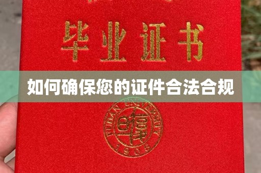 谷城如何确保您的证件合法合规