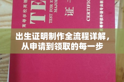 谷城出生证明制作全流程详解，从申请到领取的每一步