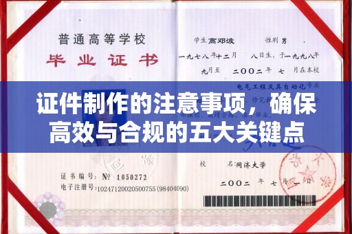 谷城证件制作的注意事项，确保高效与合规的五大关键点