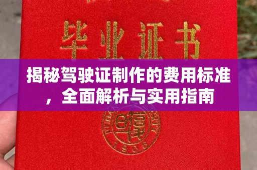 谷城揭秘驾驶证制作的费用标准，全面解析与实用指南