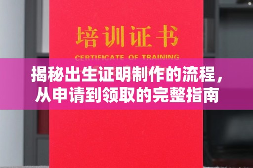 谷城揭秘出生证明制作的流程，从申请到领取的完整指南
