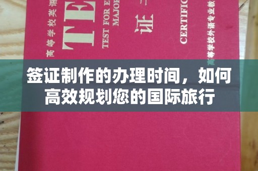 谷城签证制作的办理时间，如何高效规划您的国际旅行